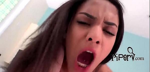  Screaming butsy teen got her tiny wet pussy wrecked